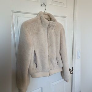 Women’s Ambiance Cream Faux Fur Super Soft Teddy Jacket